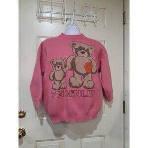 Wool Sweater, Yes Style Yergo Sweater, Unisex, XL Pink Bears Basketball Rare HTF
